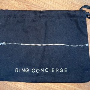 Ring concierge mini diamond tennis bracelet - white gold
